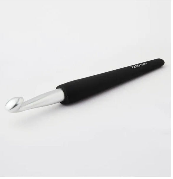 Crochet Hook Aluminium silver with soft handle