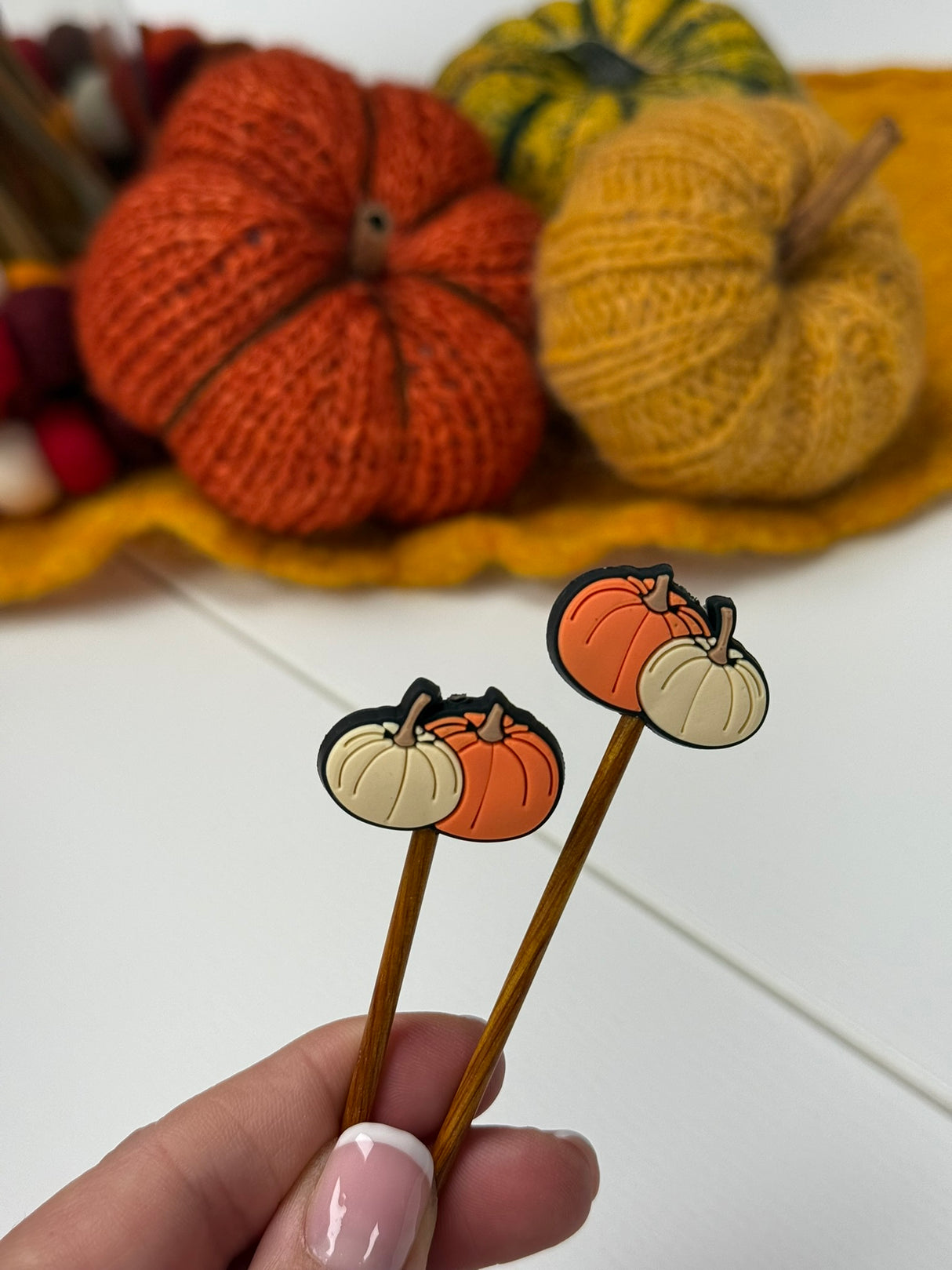 Pumpkin Needle Stopper 1 Pair