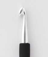 Crochet Hook Aluminium silver with soft handle