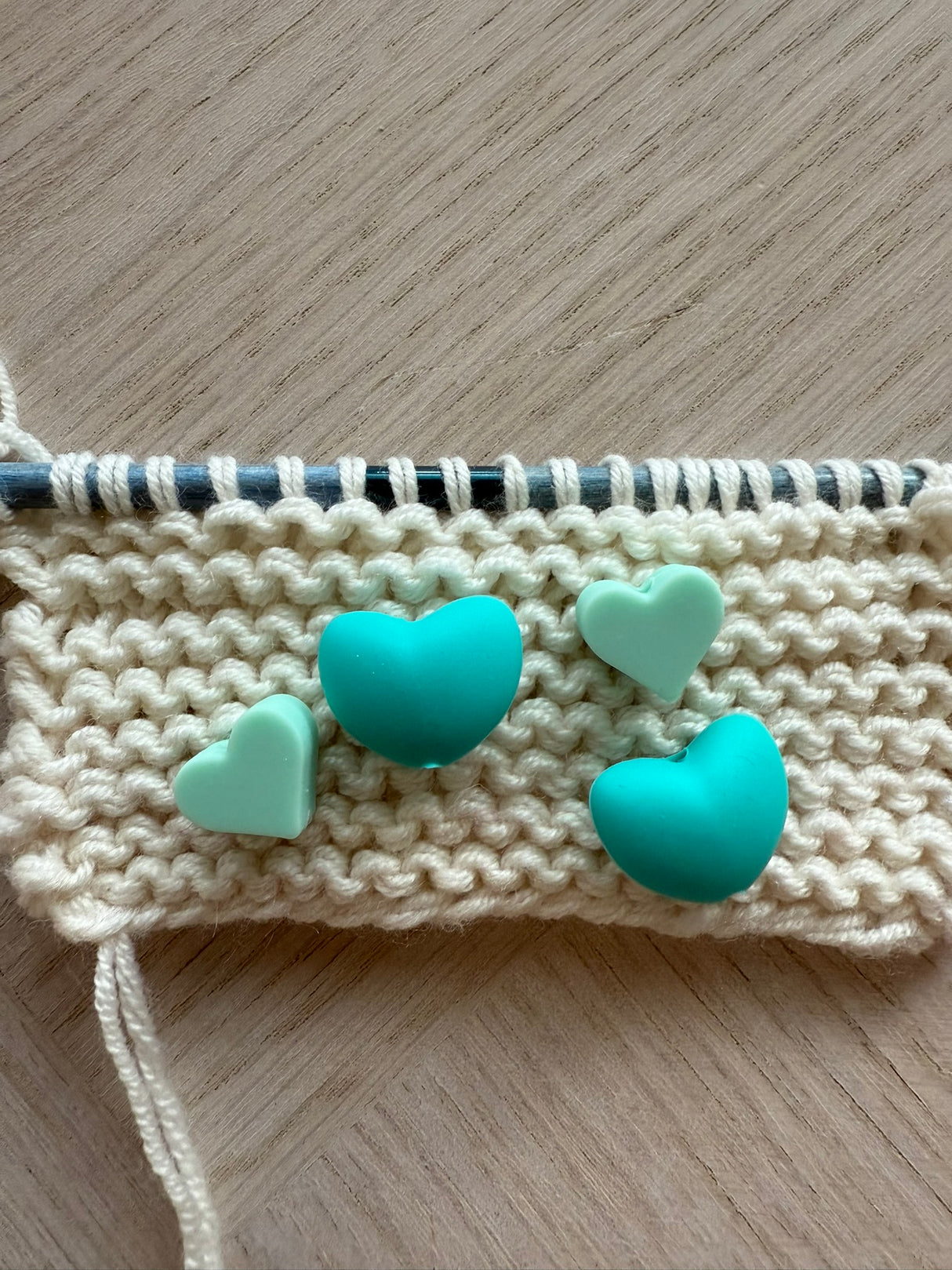 2 Pair of Heart Needle Stoppers